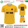 Mẫu áo bóng đá thiết kế màu vàng phối họa tiết