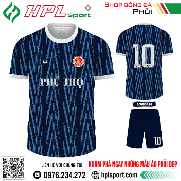 Mẫu áo bóng đá Phú Thọ màu tím than