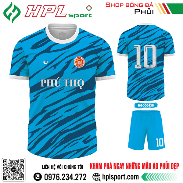 Mẫu áo bóng đá Phú Thọ thiết kế màu xanh ya