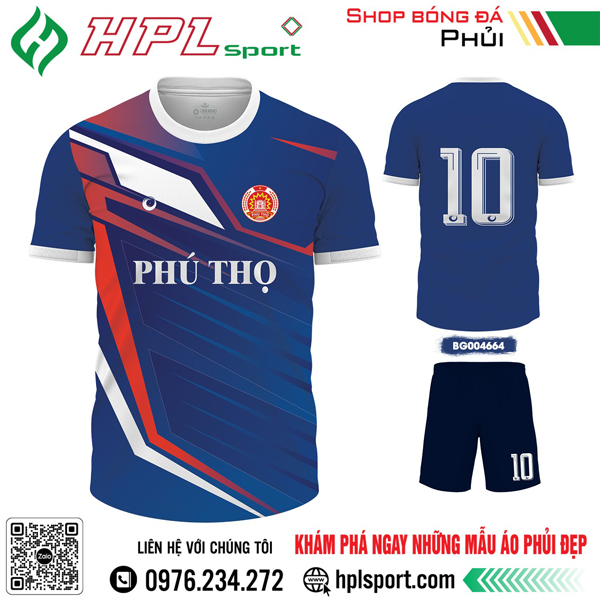 Mẫu áo bóng đá Phú Thọ thiết kế màu xanh bích