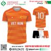 Mẫu áo bóng đá thiết kế màu cam