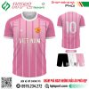 Mẫu áo bóng đá thiết kế màu hồng