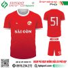 Mẫu áo đá bóng Sài Gòn màu đỏ