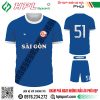 Mẫu áo đá bóng Sài Gòn màu xanh bích nhạt