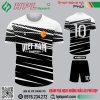 Mẫu áo bóng đá thiết kế màu đen phối trắng