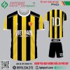 Mẫu áo bóng đá thiết kế màu đen phối vàng