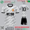 Mẫu áo bóng đá thiết kế màu xám trắng phối đen