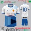 Mẫu áo bóng đá thiết kế màu xanh bích phối trắng
