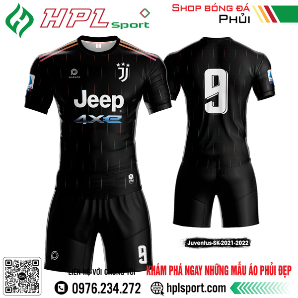 Mẫu áo đá banh CLB Juventus sân khách màu đen