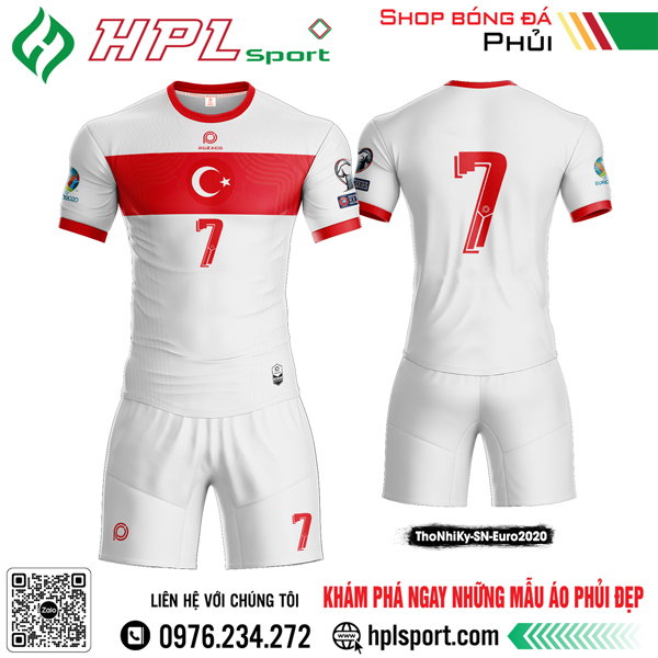 Mẫu áo đội tuyển Thổ Nhĩ Kỳ sân nhà màu trắng