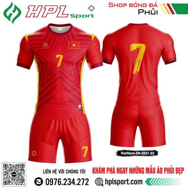 Mẫu áo đội tuyển Việt Nam sân nhà màu đỏ