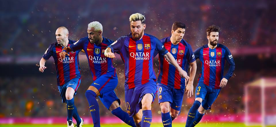 Câu lạc bộ Barcelona trong trang phục thi đấu của Nike