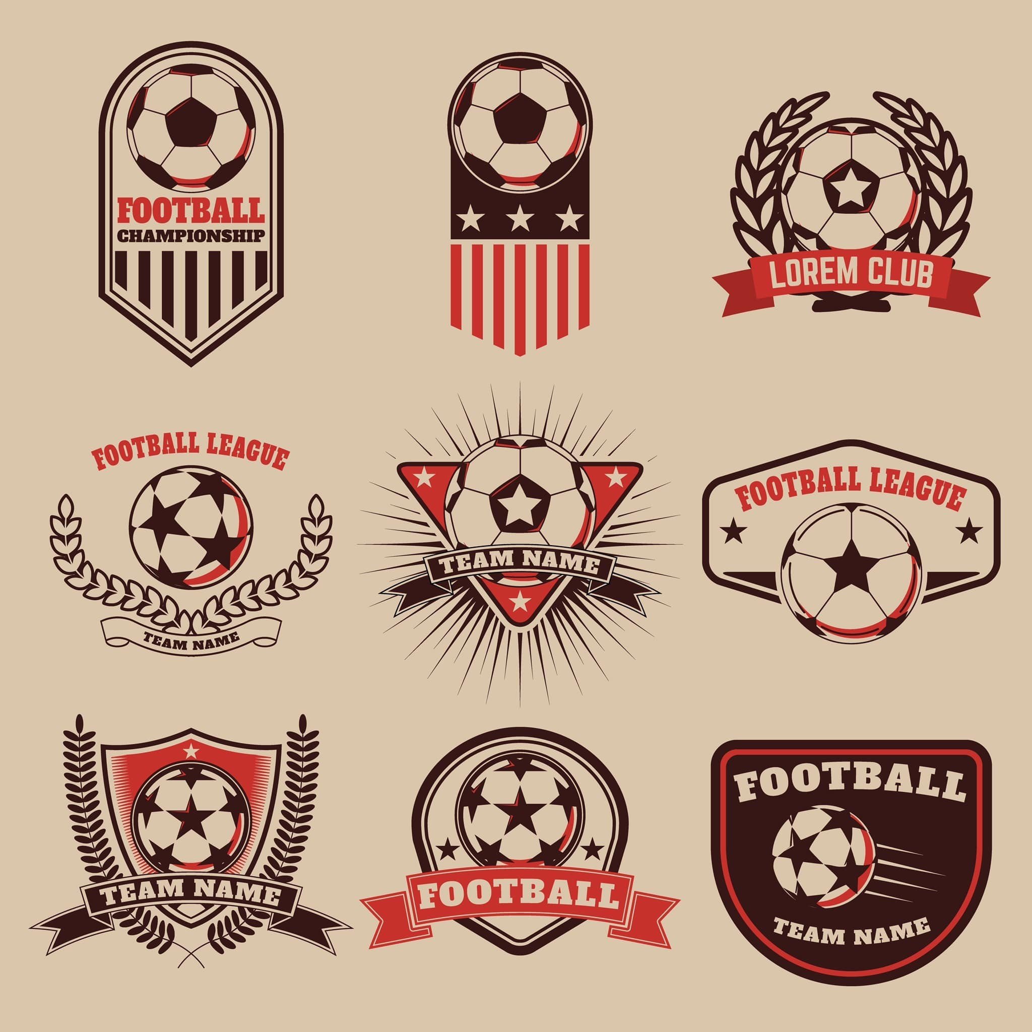 Logo bóng đá thiết kế mới nhất 2023